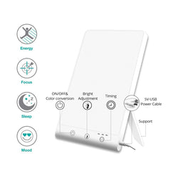 12000 Lux LED SAD Therapy Mood Light 3200K 5500K Daylight Timming 3 Modes 5V Simulating Natural Cure Seasonal Affective Disorder