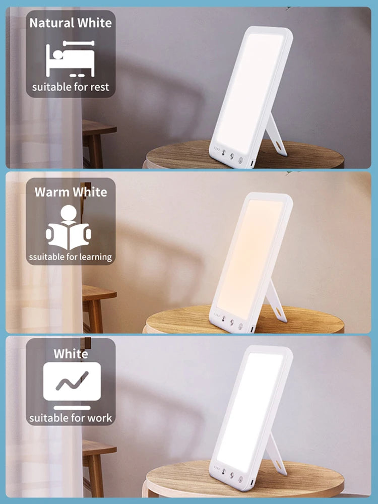 12000 Lux LED SAD Therapy Mood Light 3200K 5500K Daylight Timming 3 Modes 5V Simulating Natural Cure Seasonal Affective Disorder