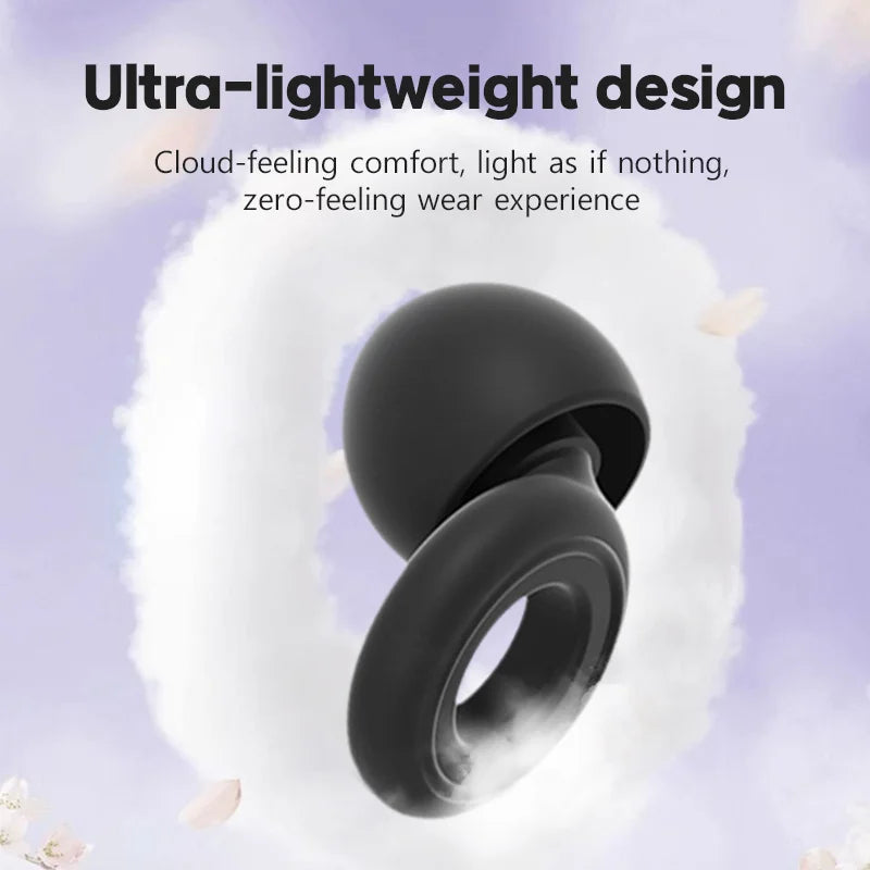 Ear Plugs for Sleep,Swim, Work– Super Soft, Reusable Hearing Protection for Noise Reduction  8 Ear Tips in S/M/L