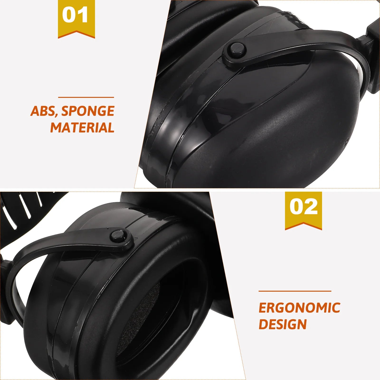 Noise Cancelling Headphones Soundproof Ear Muffs Hearing Protection Earmuffs For Study Sleep Work Industrial Safety Supplies